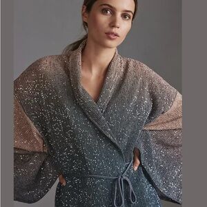 Anthropologie NWT  kimono style sequin cardigan